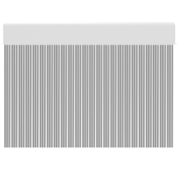Cortina para puertas de PVC pastel gris con blanco / 100 x 215
