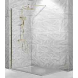 Panel fijo de ducha fresh oro cepillado - 78.5/80 cm - reversible