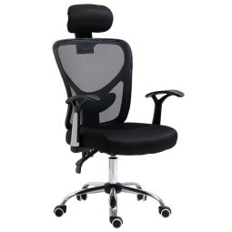 Silla de oficina 62x67x118 cm poliéster, espuma, pp y nylon vinsetto