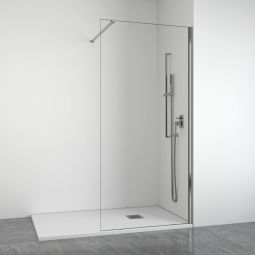 Mampara de ducha frontal fija 8 mm cromo 100-102 cm bellobath
