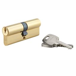 Cilindro estándar latonado con tres llaves 40x30mm