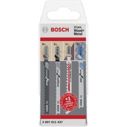 Set de hojas para caladora 14+1 para madera y metal Bosch