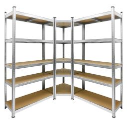 Estantería de taller de 3 piezas 2x estantes 180x90x40 cm ecd germany
