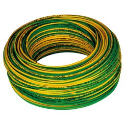 Cable H07V-K 1x6mm amarillo-verde rollo 25m