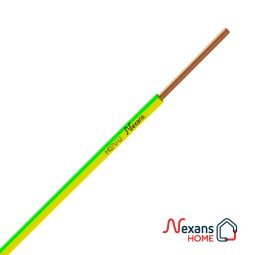 Cable H07V-U 1x1,5mm amarillo-verde Nexans rollo 10m