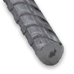 Varilla estriada de acero 1 m x ø 6 mm