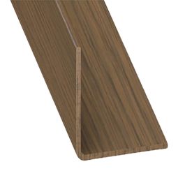 Ángulo de pvc nogal 100 x 2 x 2 cm