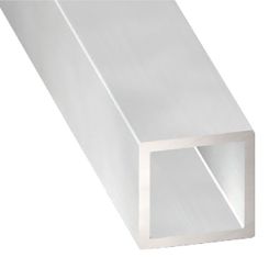 Tubo cuadrado aluminio bruto 100 x 1,6 x 1,6 cm