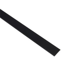 Perfil liso de aluminio lacado negro 20x2-2,5m