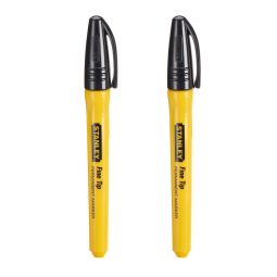 Pack 2 marcadores de punta fina negro stanley