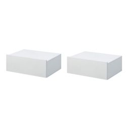 Mesitas de noche flotante 40x30x15 cm color blanco Homcom