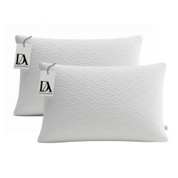 Pack 2 almohadas viscoelástica 100% copos tejido strech 75cm don aLGodón