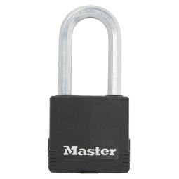 Candado acero r/goma 50mm masterlock arco largo