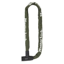 Cadena antirrobo forrada con cerradura integrada 8mm x 1m masterlock