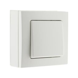 Interruptor conmutador de superficie blanco