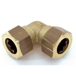 Codo rápido 90° d.14 de latón para tubo de cobre