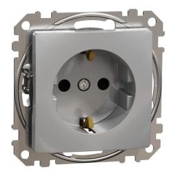 Enchufe New Sedna Aluminio Schneider