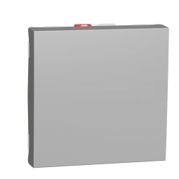 Conmutador 2 módulos New Unica Aluminio Schneider