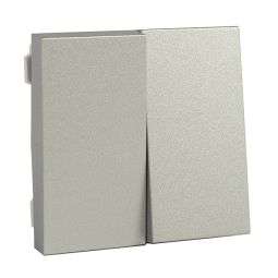 Doble conmutador 2 módulos New Unica Aluminio Schneider