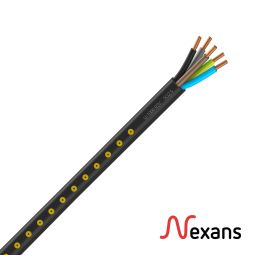 Cable U-1000 R2V 5x2,5mm negro Nexans al corte 1m