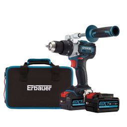 Taladro percutor 18 V 2 baterías 5 Ah Erbauer