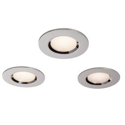 3 EMPOTRABLES LED "Etana" 5,5 W REDONDO CROMO