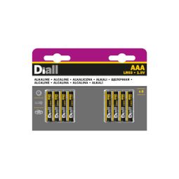 Pack 8 pilas alcalinas aaa diall