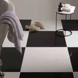 Suelo porcelánico rectificado mármol blanco pulido 60x60cm