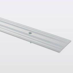 Perfil de unión curvo aluminio 93 x 6 cm cromo mate