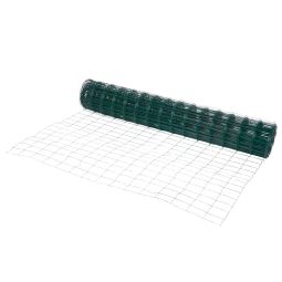 Malla soldada plastificada 1,5 x 25 m - hueco 100 x 75 mm