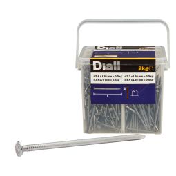 Set mixto clavos cabeza plana 2 kg diall