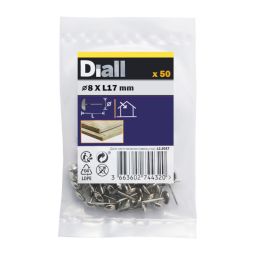 Clavo tapicero níquel 8 mm diall 50 uds