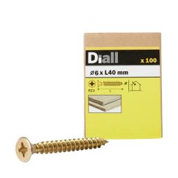 100 TORNILLOS PARA MADERA ABI PZ 6x40 MM DIALL