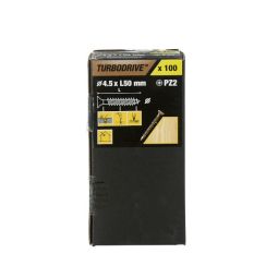 100 tornillos para madera PZ premium 4,5x50 mm Turbodrive