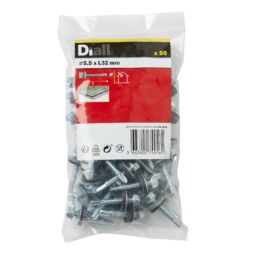50 Tornillos para techos de acero 5,5x32 mm
