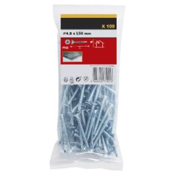 100 Tornillos autoperforantes cabeza avellanada 4,8x50 mm Diall