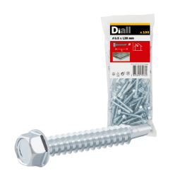100 Tornillos autoperforantes cabeza hexagonal 5,5x38 mm Diall