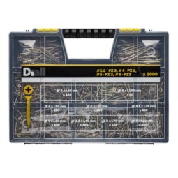 Juego de tornillos para madera diall 2000 uds