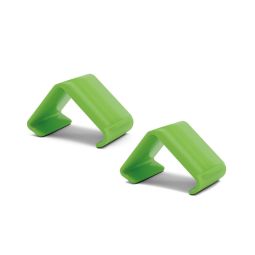 Pack tiradores clip Kaze verde 40 mm 2 uds