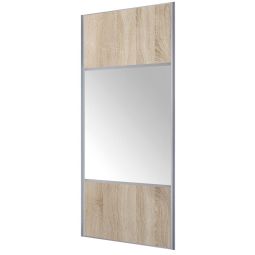 Puerta corredera espejo Valla roble 237x92 cm