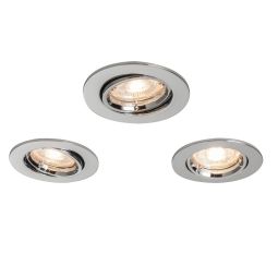 3 EMPOTRABLES LED "Caius" 4,9 W REDONDO CROMO