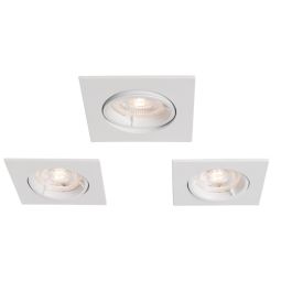 3 EMPOTRABLES LED "Esope" 4,9 W CUADRADO BLANCO