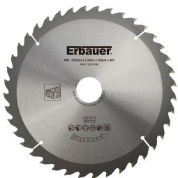 Hoja circular ø 210 mm corte medio erbauer