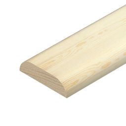 Moldura de madera de pino natural 240 x 3,4 x 0,8 cm