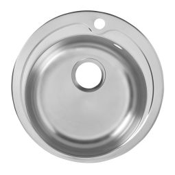 Fregadero inoxidable redondo Quimby 1 seno 48,5x48,5cm