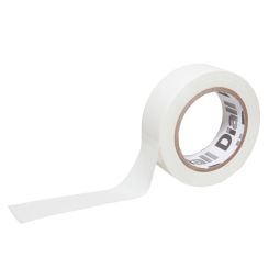 Cinta aislante 19 mm x 10 m blanca diall
