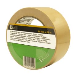 Cinta doble cara amarillo 50 mmx25 m Diall