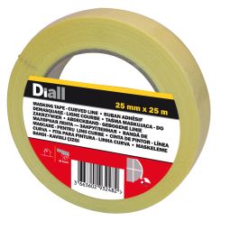 Cinta de pintor líneas curvas diall 25 mm x 25 m