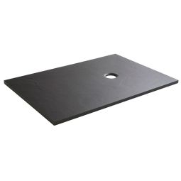 Plato ducha Piro resina negro 70x120 cm Cooke & Lewis