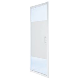 Mampara de ducha semi pivotante serigrafiada 190x80cm onega
